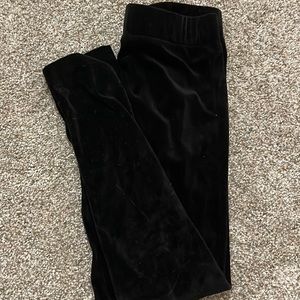 Joyfolie black velvet leggings size 8
